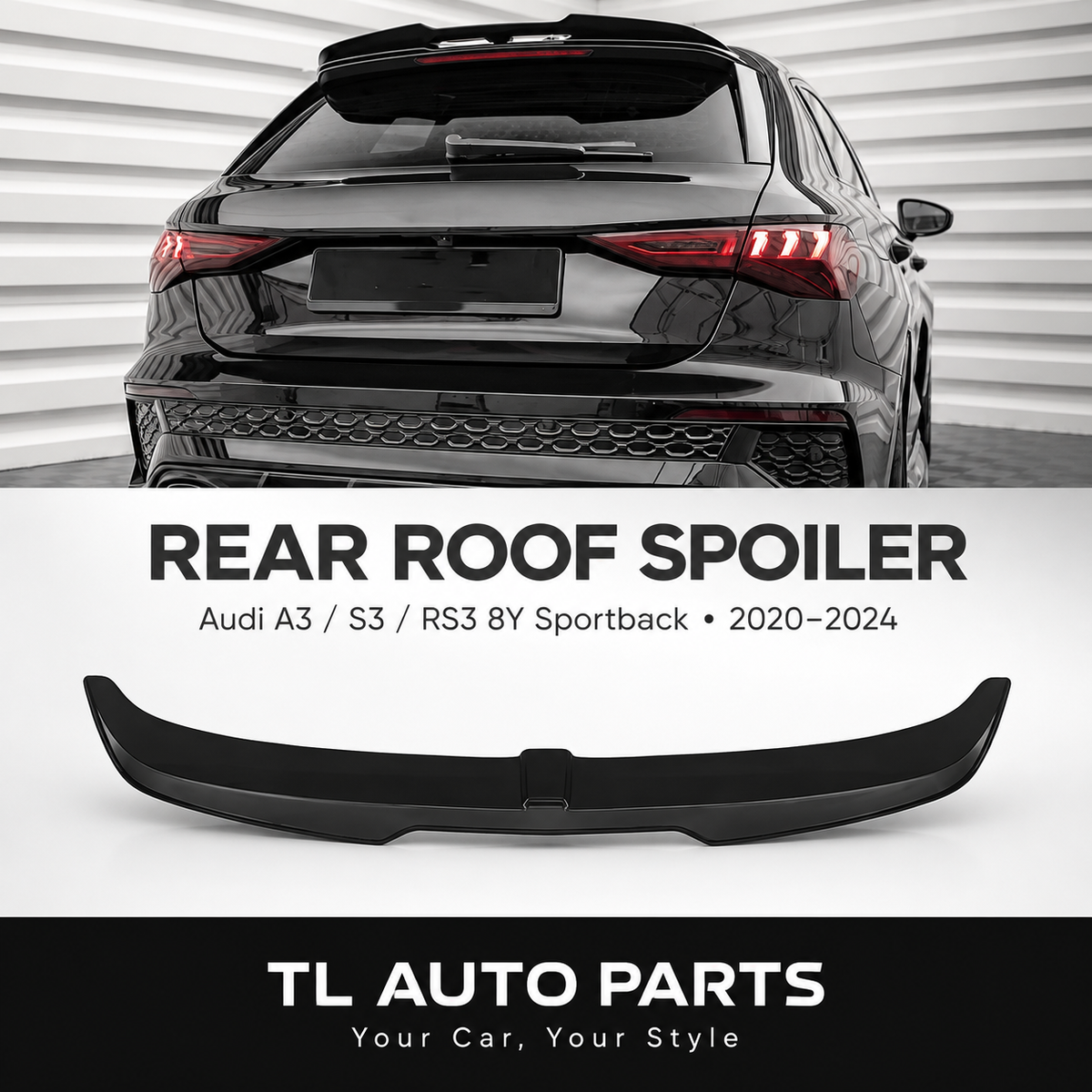 Audi A3/S3/RS3 8Y Sportback Rear Wing Spoiler
