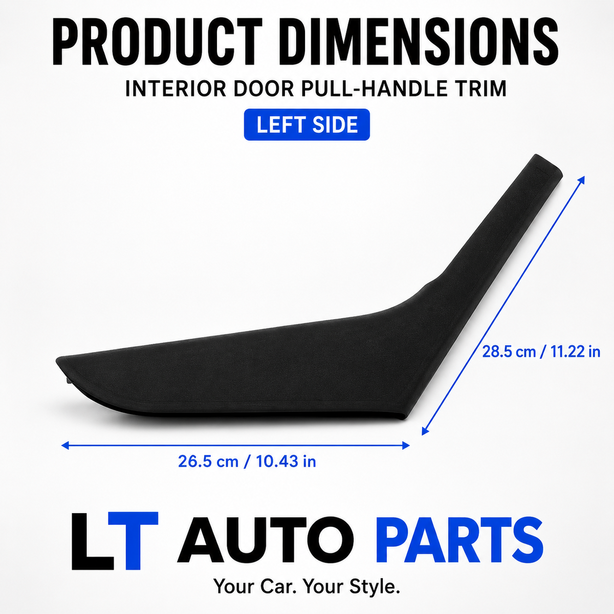VW Golf 6 MK6 Inner Front Door Handle Trim Covers – Left & Right, Black |