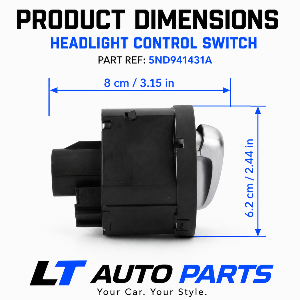 VW Golf 5/6 GTI, Jetta, Tiguan Headlight Control Switch
