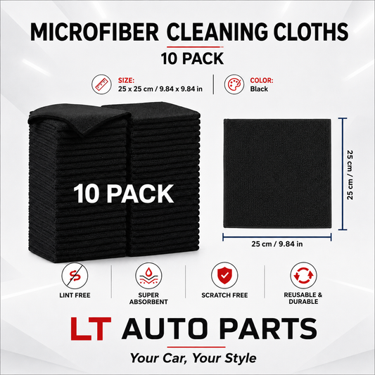 10-Pack Microfiber Car Cleaning Cloths