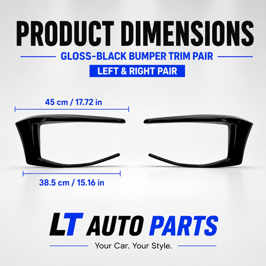VW Golf 7/7.5 MK7/MK7.5 GTI, R, GTD & R400 Gloss Black Rear Bumper Brake Light Spoiler Trim (Pair)