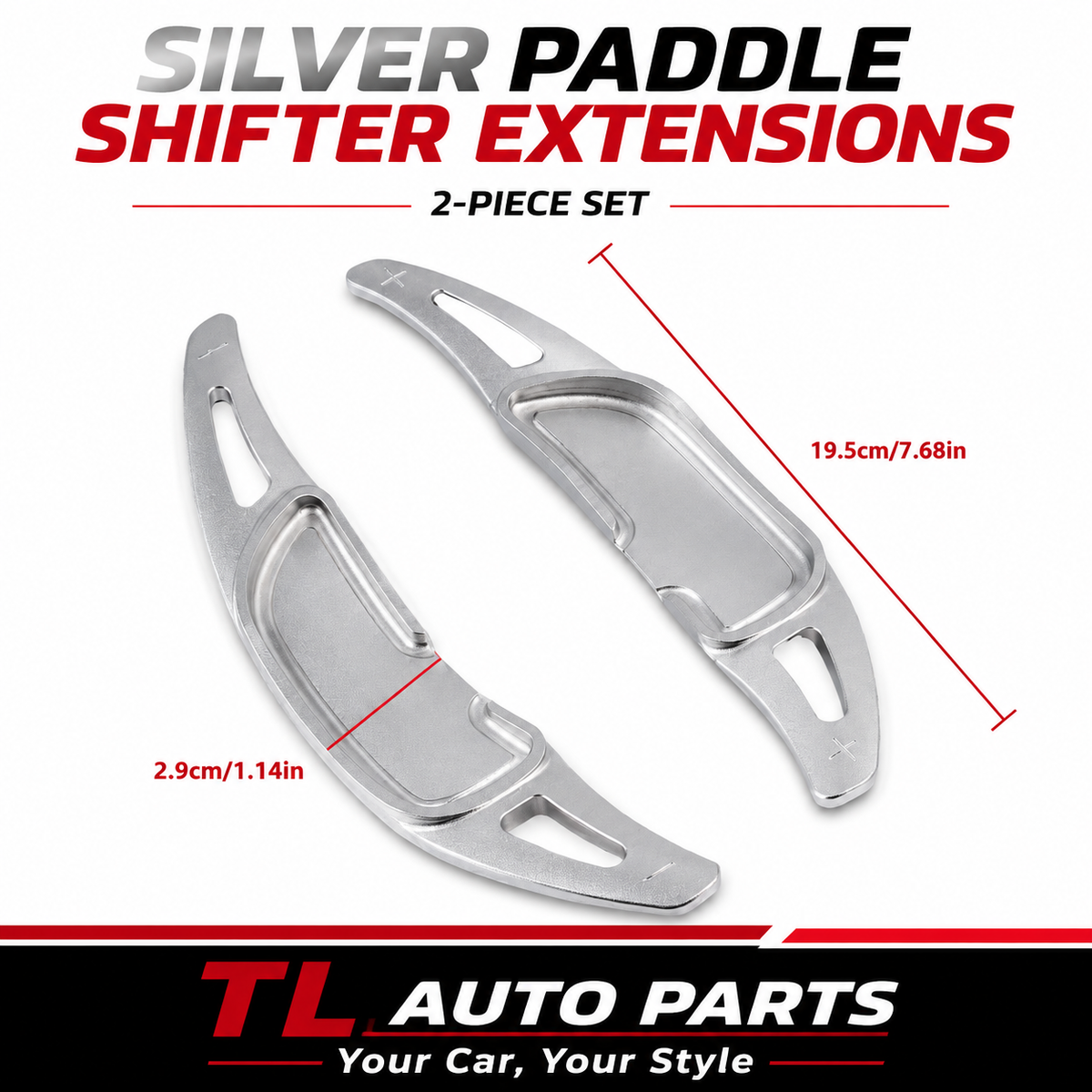Mercedes-Benz AMG Silver Aluminium Paddle Shifter Extensions – A45/C63/E53/E63/S63/CLA45/GLA45/GLB35/GLC43/GLC63