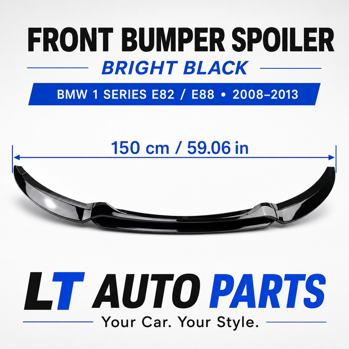 BMW 1 Series E82/E88 Gloss Black Front Bumper Lip