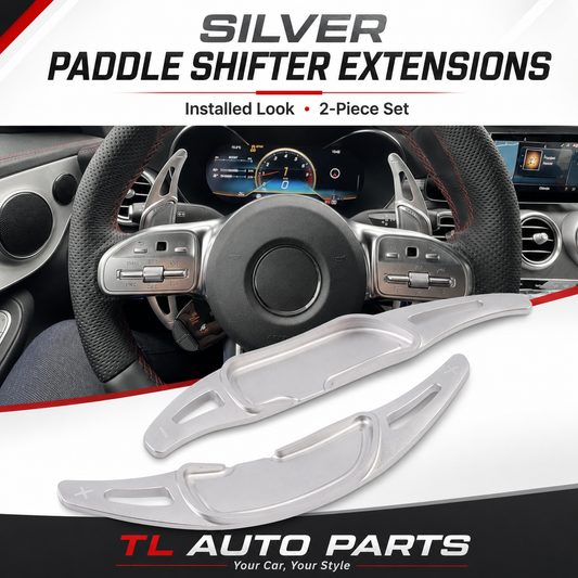 Mercedes-Benz AMG Silver Aluminium Paddle Shifter Extensions – A45/C63/E53/E63/S63/CLA45/GLA45/GLB35/GLC43/GLC63