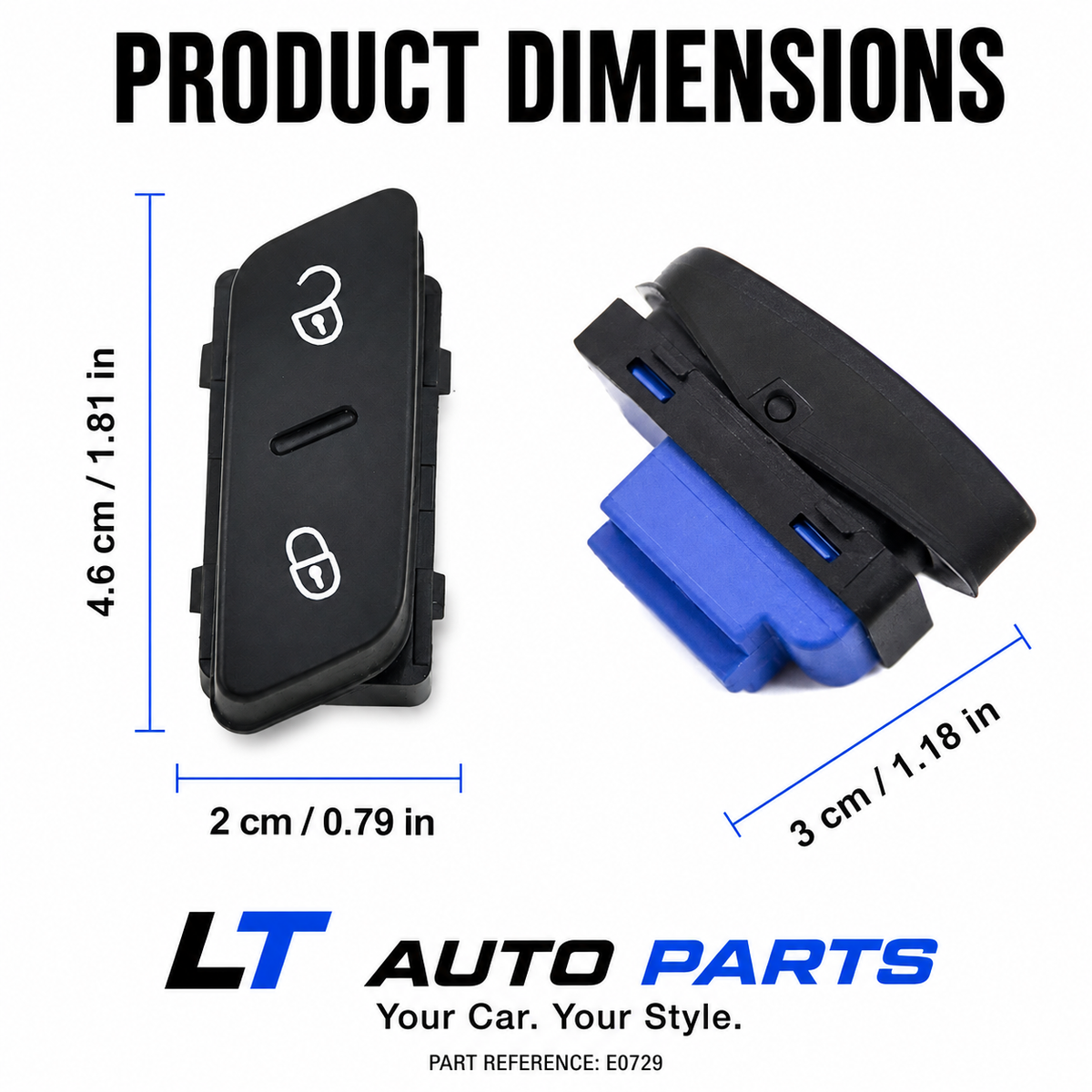 VW Golf 5/Jetta MK5/Passat/Tiguan/CC/GTI Central Door Lock Switch Button – 2004–2010