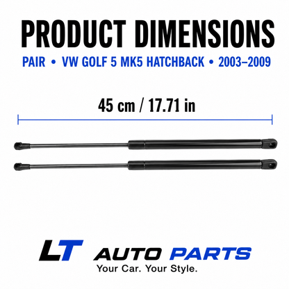VW Golf MK5 Hatchback Tailgate Struts – 2003–2009 Set of 2)