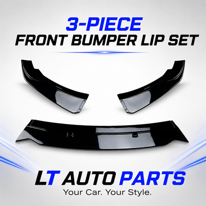 BMW 2 Series F22/F23 Gloss Black Front Bumper Lower Lip Spoiler  (3-Piece)