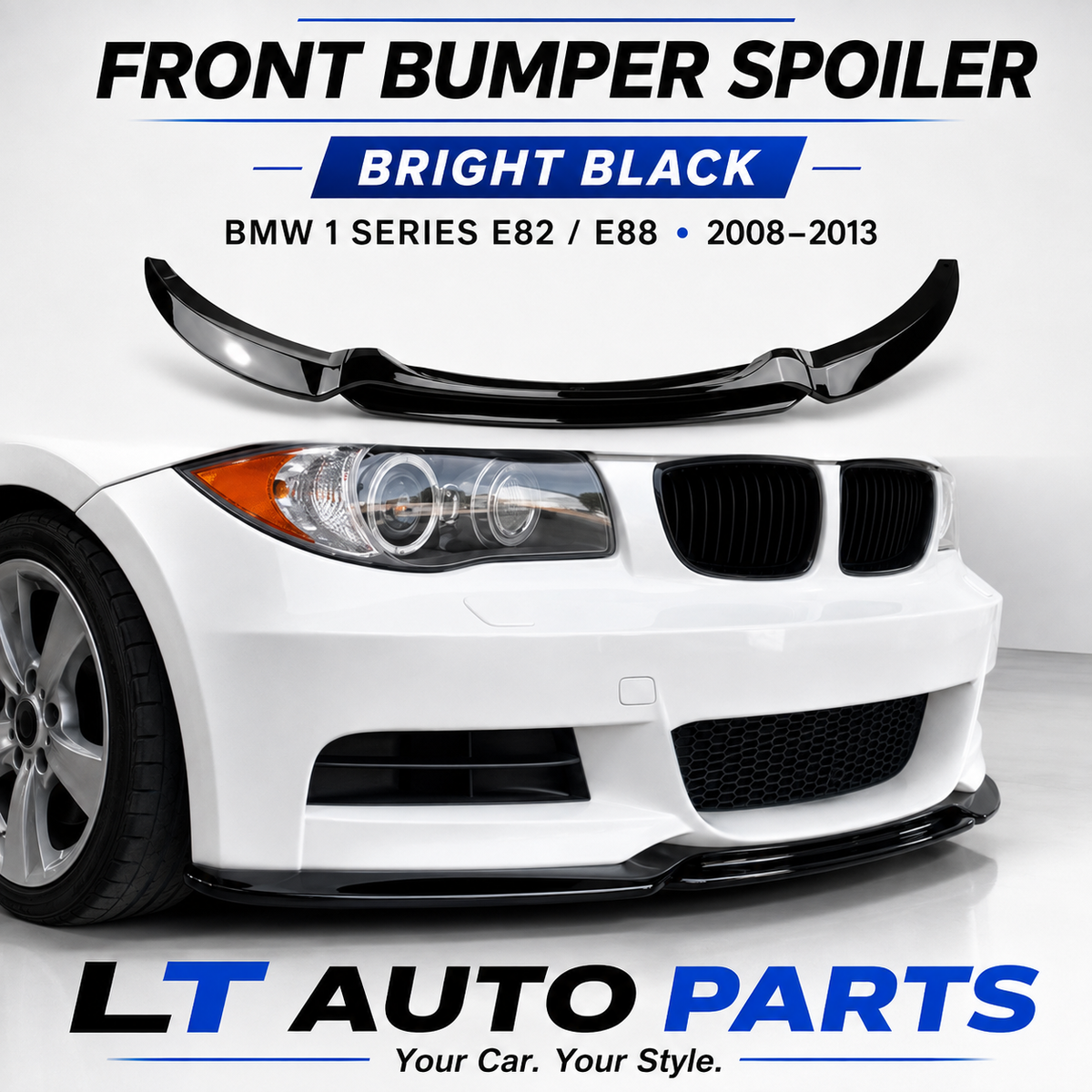 BMW 1 Series E82/E88 Gloss Black Front Bumper Lip