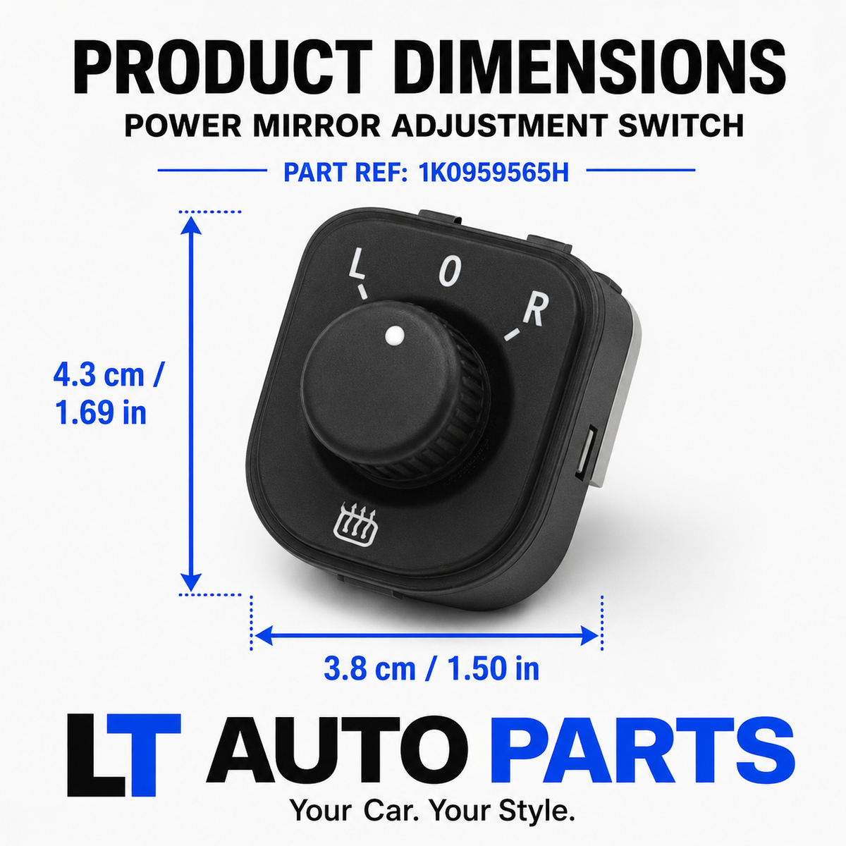 VW Golf 5/Jetta MK5/Passat Side Mirror Control Switch Knob