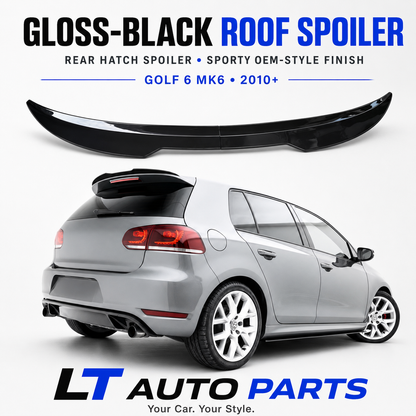 VW Golf 6 MK6 GTI/R Gloss Black Roof Spoiler