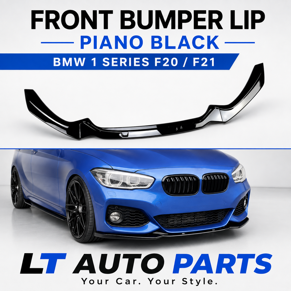 BMW 1 Series F20/F21 M-Sport Front Lip – Fits 118i & 120i 2015–2019